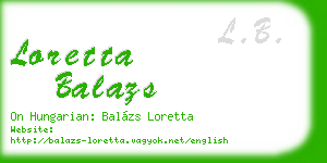 loretta balazs business card